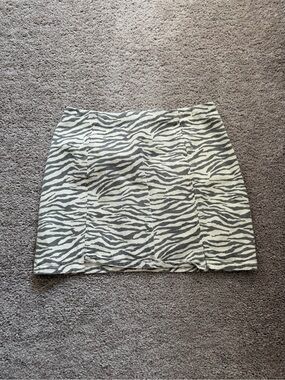 Altar'd State Zebra Print Mini Skirt - Black & White